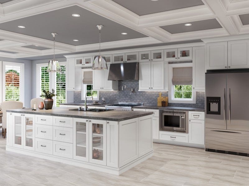 Shaker White kitchen from the US Cabinet Depot Capital Collection